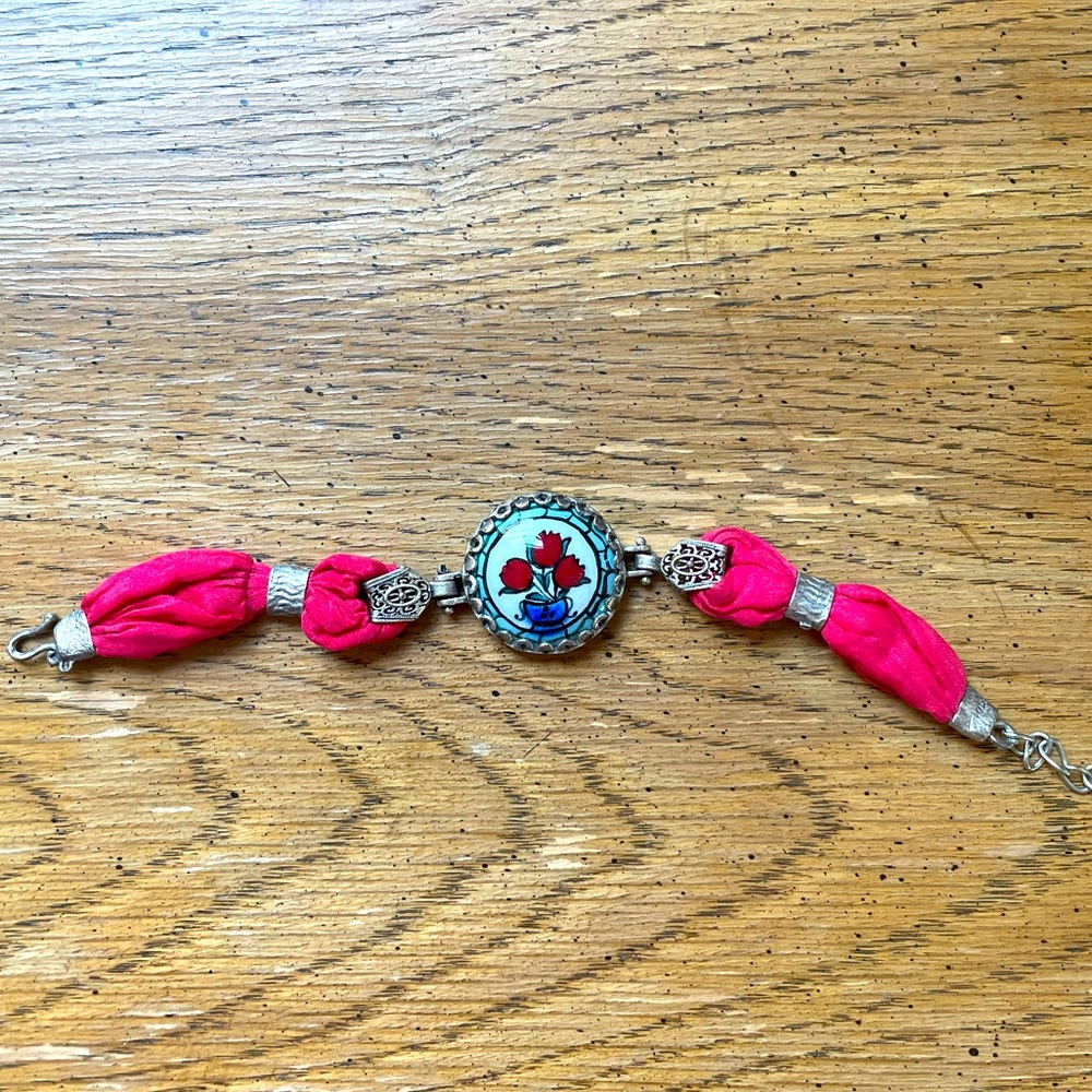 Vintage Greek tile bracelet